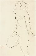 Amedeo Modigliani Standing Female nude oil painting artist